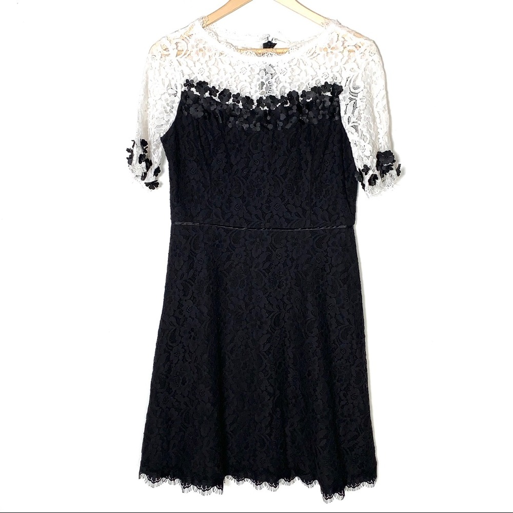 Shani black lace dress with Daisy details